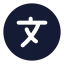 Languagecircle icon with solid standard style