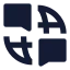 Languageskill icon with solid sharp style