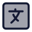 Languagesquare icon with duotone standard style