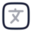 Languagesquare icon with twotone rounded style
