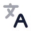 Languages icon with bulk rounded style
