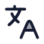 Languages icon with duotone rounded style