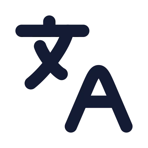 Languages Icon in Solid Rounded style