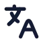 Languages icon with solid rounded style