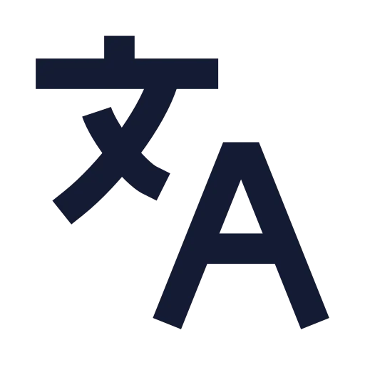 Languages Icon in Solid Sharp style