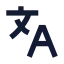 Languages icon with solid sharp style