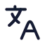Languages icon with stroke rounded style