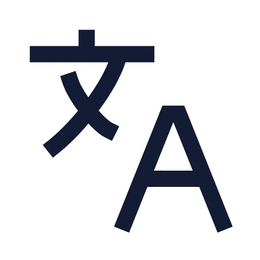 Languages Icon in Stroke Sharp style