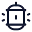 Lantern icon with stroke rounded style