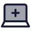 Laptopadd icon with duotone standard style