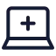 Laptopadd icon with stroke standard style
