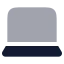 Laptop icon with bulk rounded style