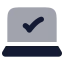 Laptopcheck icon with bulk rounded style