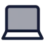 Laptop icon with duotone standard style