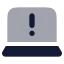 Laptopissue icon with bulk rounded style