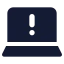 Laptopissue icon with solid standard style