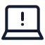 Laptopissue icon with stroke standard style