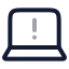 Laptopissue icon with twotone rounded style