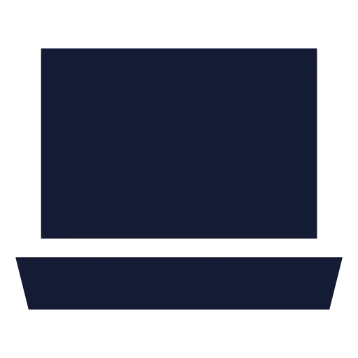 Laptop Minimal Icon in Solid Sharp style