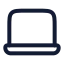 Laptopminimal icon with stroke rounded style