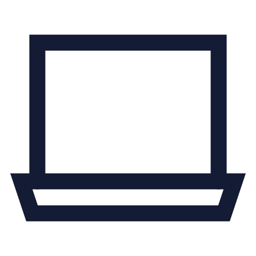 Laptop Minimal Icon in Stroke Sharp style