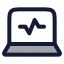 Laptopperformance icon with duotone rounded style
