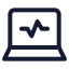 Laptopperformance icon with stroke standard style