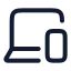 Laptopphonesync icon with stroke rounded style