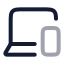 Laptopphonesync icon with twotone rounded style