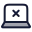 Laptopremove icon with duotone rounded style