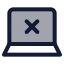 Laptopremove icon with duotone standard style