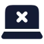 Laptopremove icon with solid rounded style