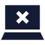 Laptopremove icon with solid sharp style