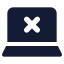 Laptopremove icon with solid standard style