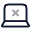 Laptopremove icon with twotone rounded style
