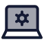 Laptopsettings icon with duotone standard style