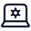 Laptopsettings icon with stroke rounded style