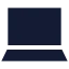 Laptop icon with solid sharp style