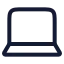 Laptop icon with stroke rounded style