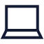 Laptop icon with stroke sharp style