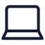 Laptop icon with stroke standard style