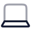 Laptop icon with twotone rounded style