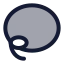 Lasso icon with duotone rounded style