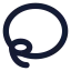 Lasso icon with solid rounded style