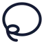 Lasso icon with stroke rounded style