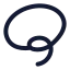 Lassotool icon with stroke rounded style
