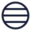 Latitude icon with stroke sharp style