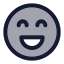 Laugh icon with duotone standard style