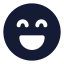 Laugh icon with solid standard style