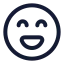 Laugh icon with stroke rounded style